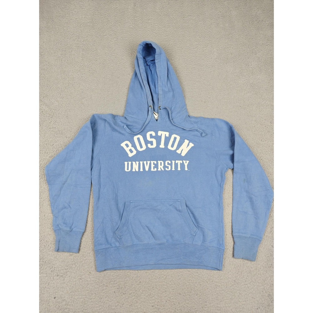 Vintage Camp David Hoodie Womens Medium Blue Boston University‎ Pullover Graphic